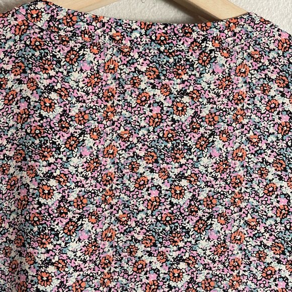 Rose+Olive Womens Plus 2X Floral V Neck Blouse 3/4 Sleeves Lightweight Shirt Top - Picture 9 of 9